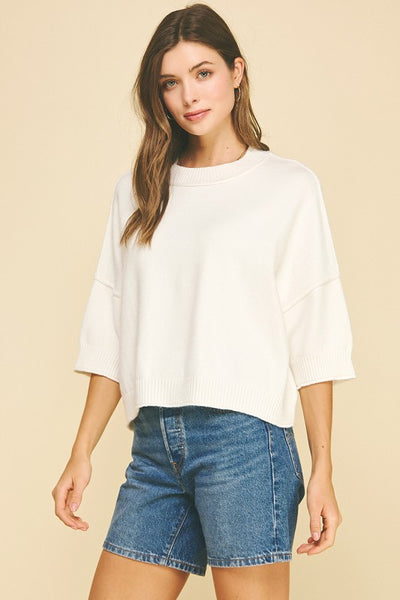 Drop Shoulder Knit Top