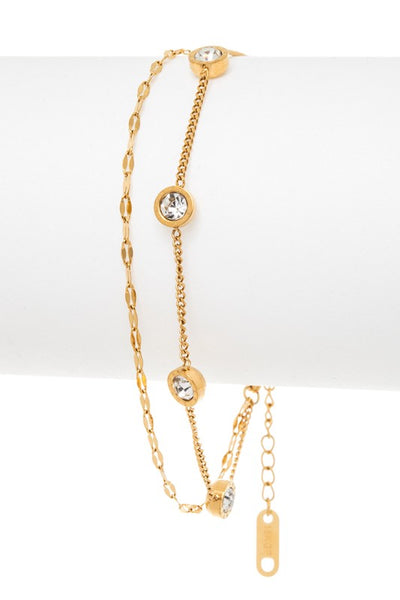 WATERPROOF Layered Station Dot Bracelet