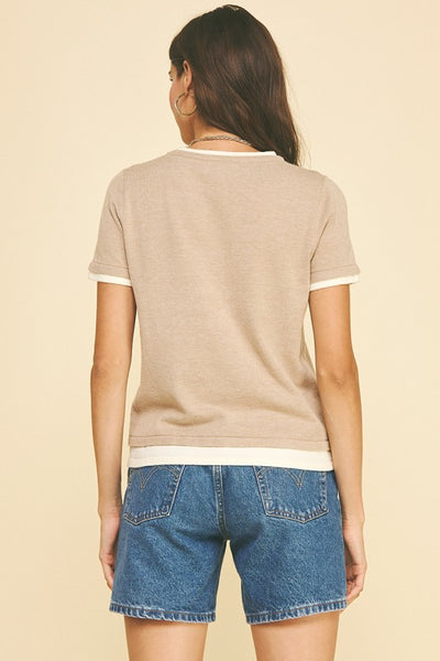 Layered Look Knit Top