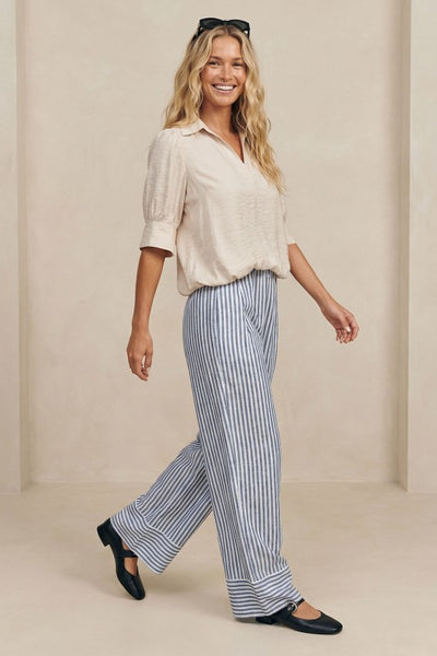 Collared Bubble Hem Top