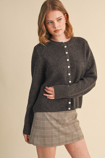 Ultrasoft Marled Knit Cardigan
