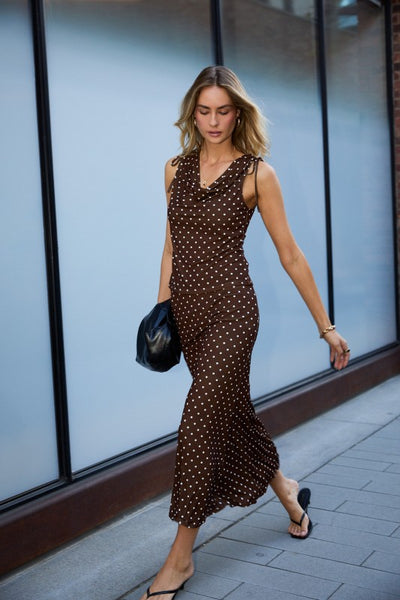 Dainty Dot Cowl Neck Top