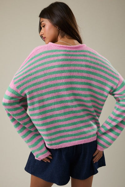 Roll Neck Striped Sweater