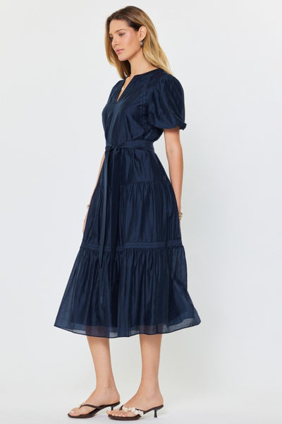 Embroidered Detail Midi Dress