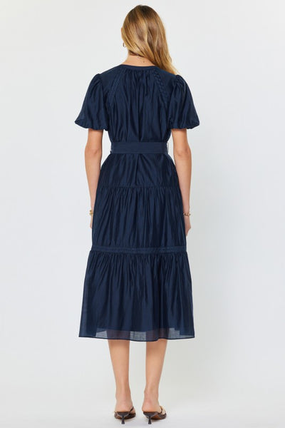 Embroidered Detail Midi Dress