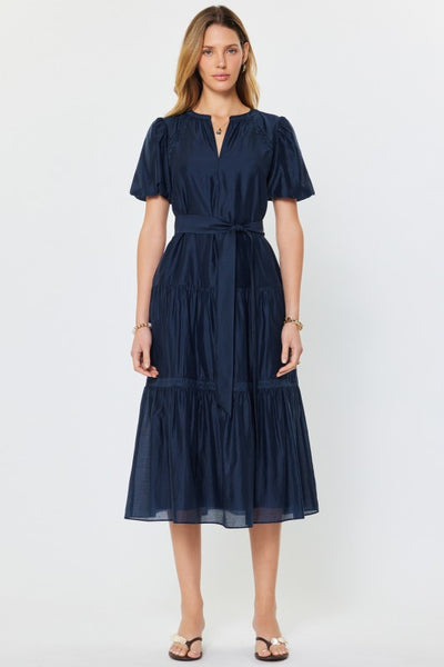 Embroidered Detail Midi Dress