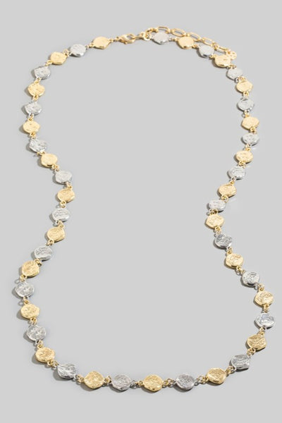 Dainty Hammered Disc Necklace