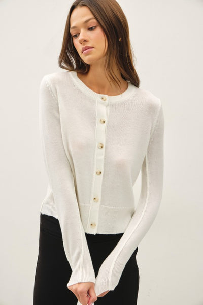 Classic Tortoise Button Cardigan