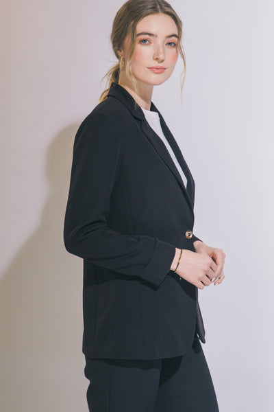 Classic One Button Blazer