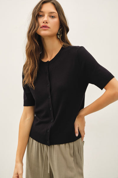 Short Sleeve Classic Cardigan