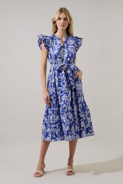 Vera Floral Midi Dress