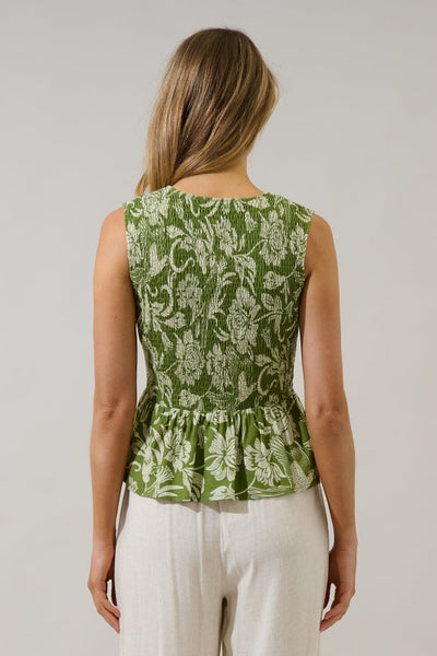 Korrie Smocked Peplum Top