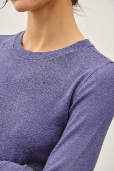 Crewneck Ribbed Long Sleeve Tee - More Colors