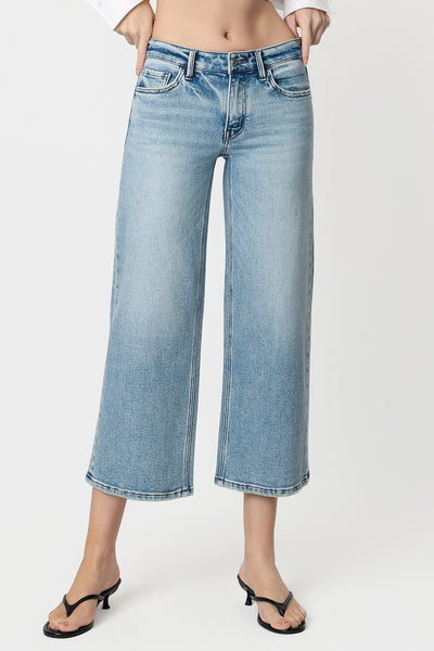 Comfort Stretch Cropped Wide Leg Jeans