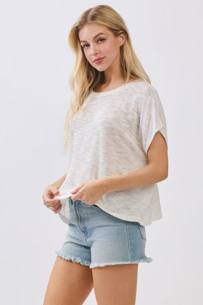 Drop Shoulder Slub Tee