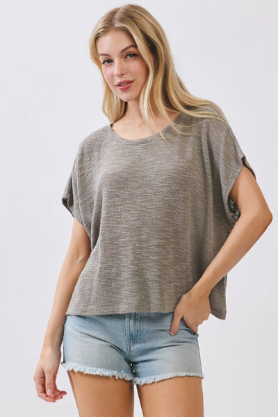 Drop Shoulder Slub Tee