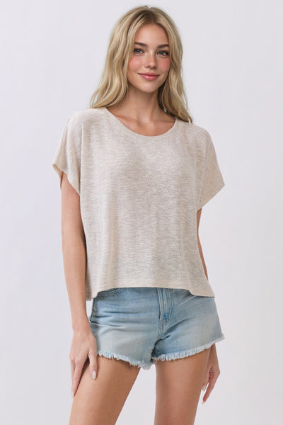 Drop Shoulder Slub Tee