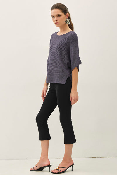 Ribbed Dolman Knit Top