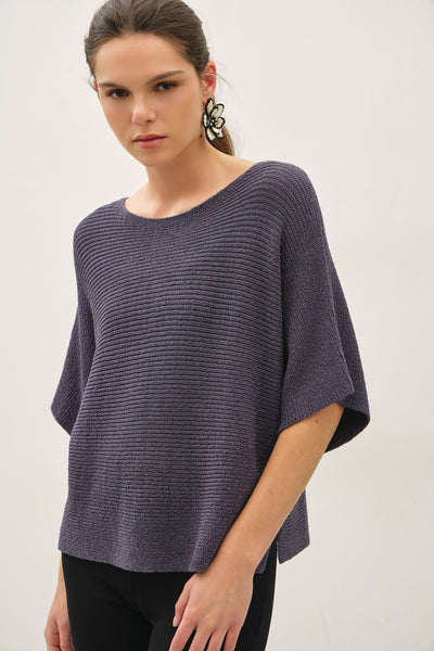 Ribbed Dolman Knit Top