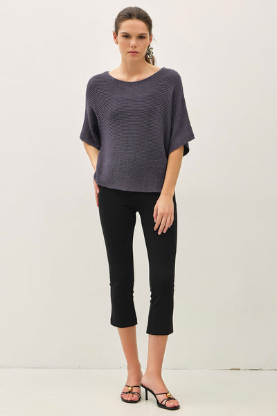 Ribbed Dolman Knit Top