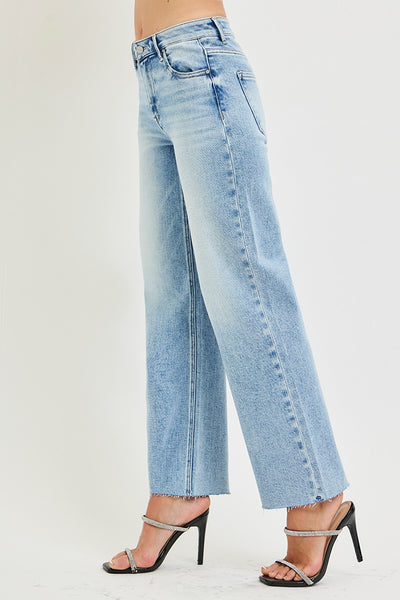 Clean Cut Hem Straight Leg Jeans