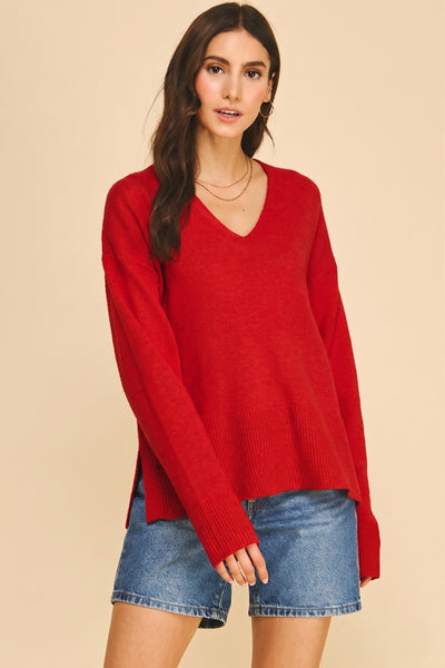 V-Neck Girlfriend Sweater