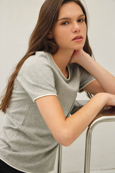 Layered Look Knit Top