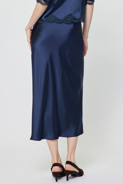 Satin Slip Midi Skirt