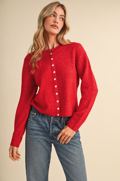 Ultrasoft Marled Knit Cardigan