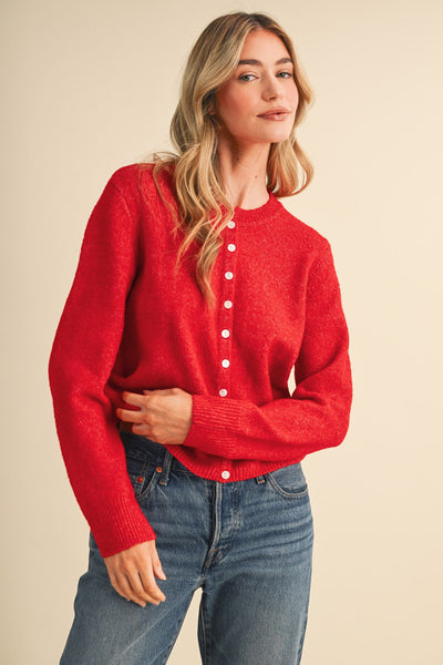 Ultrasoft Marled Knit Cardigan