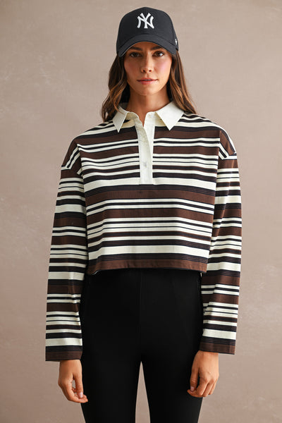 Multi Striped Contrast Top