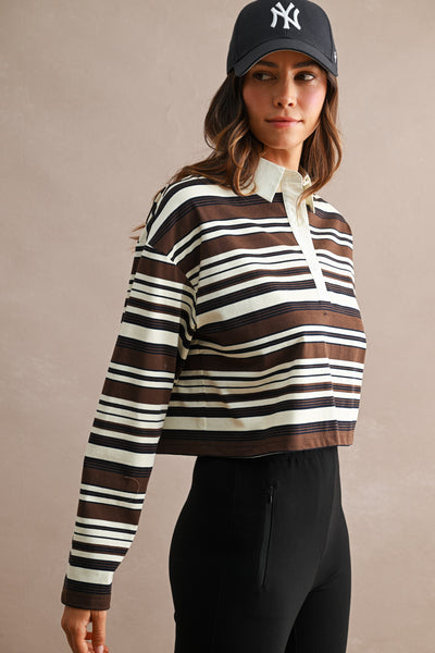 Multi Striped Contrast Top