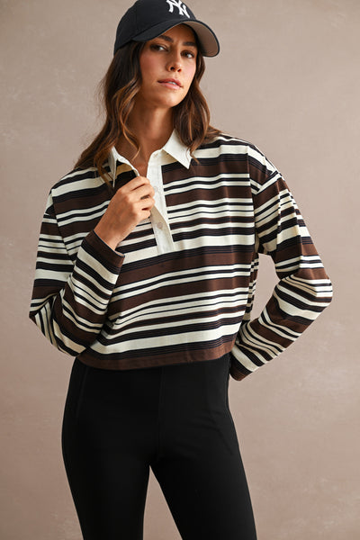 Multi Striped Contrast Top