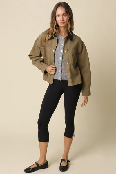 Corduroy Collar Barn Jacket