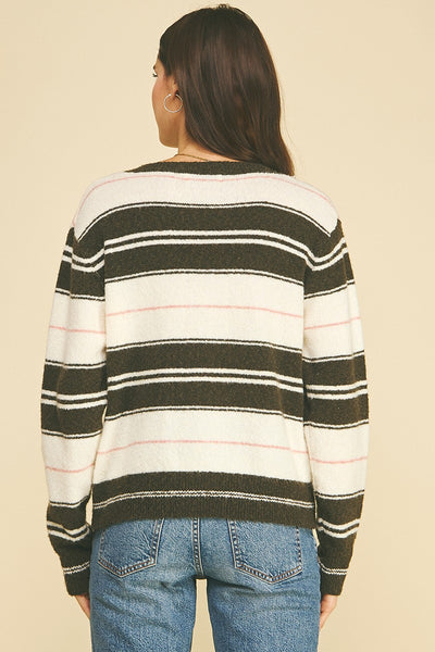 Mixed Stripe Cardigan