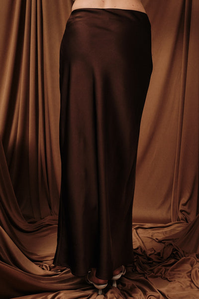 Satin Midi Skirt