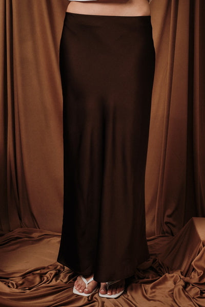 Satin Midi Skirt
