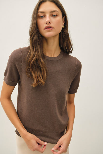 Classic Short Sleeve Knit Top