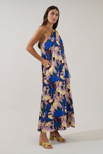 Magnolia Floral One Shoulder Dress