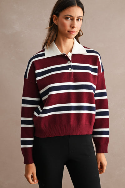 Rugby Striped Knit Sweater