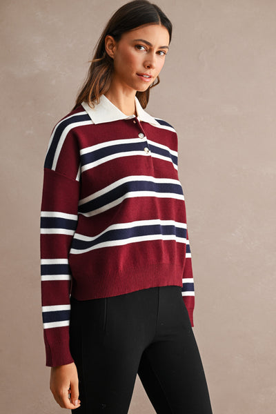 Rugby Striped Knit Sweater
