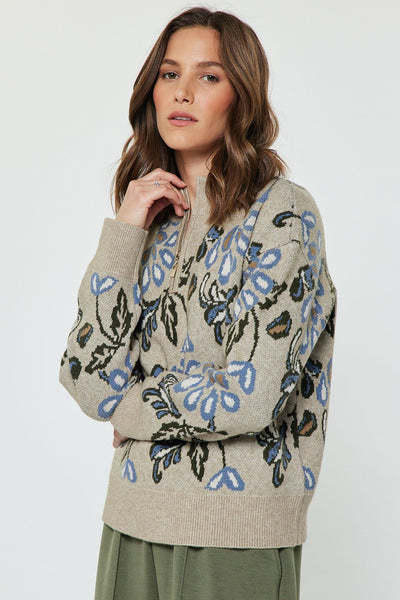 Harvest Half Zip Sweater - 2 Colors