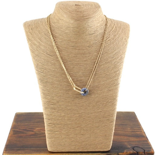 Linked Stone Ring Necklace
