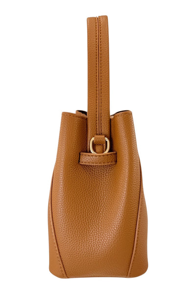 Structured Top Handle Buckle Bag