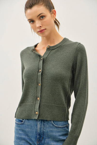 Classic Tortoise Button Cardigan