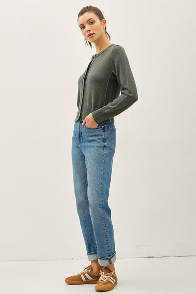 Classic Tortoise Button Cardigan