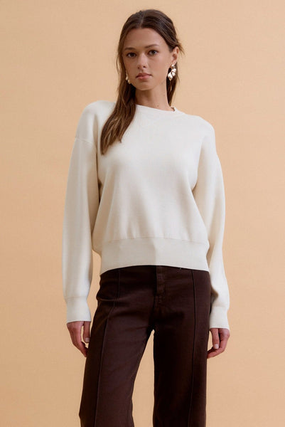 Fine Ribbed Girlfriend Sweater