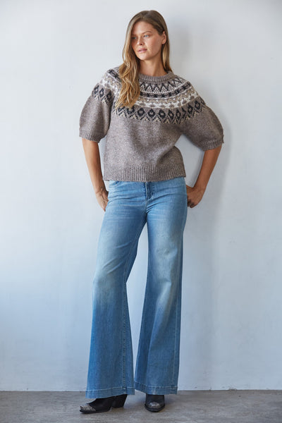 Fair Isle Knit Top