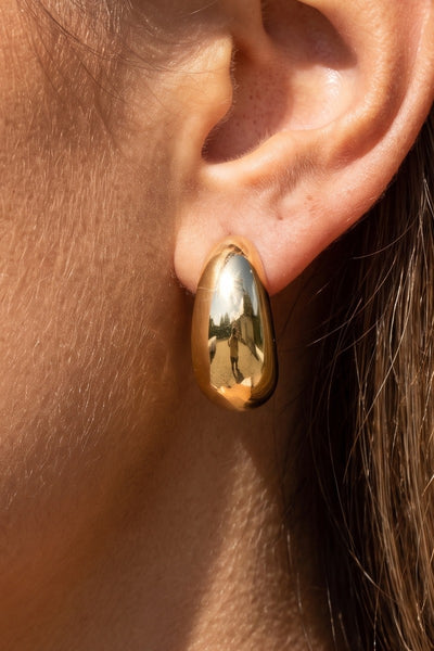 Gold Dipped Petite Teardrop Earrings
