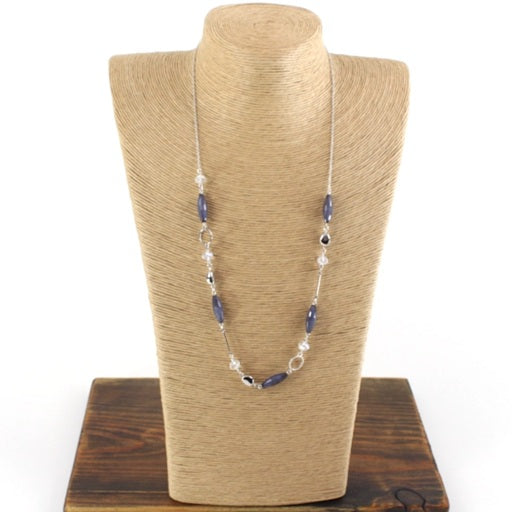 Glass Bead Link Necklace